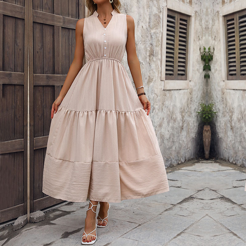 Solid Color Temperament Slim Dress