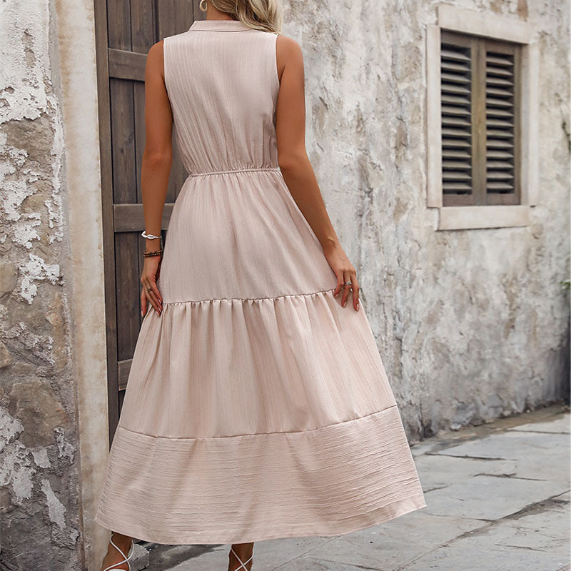 Solid Color Temperament Slim Dress