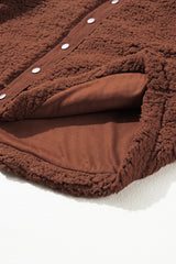 Red Clay Faux Shearling Teddy Bear Jacket