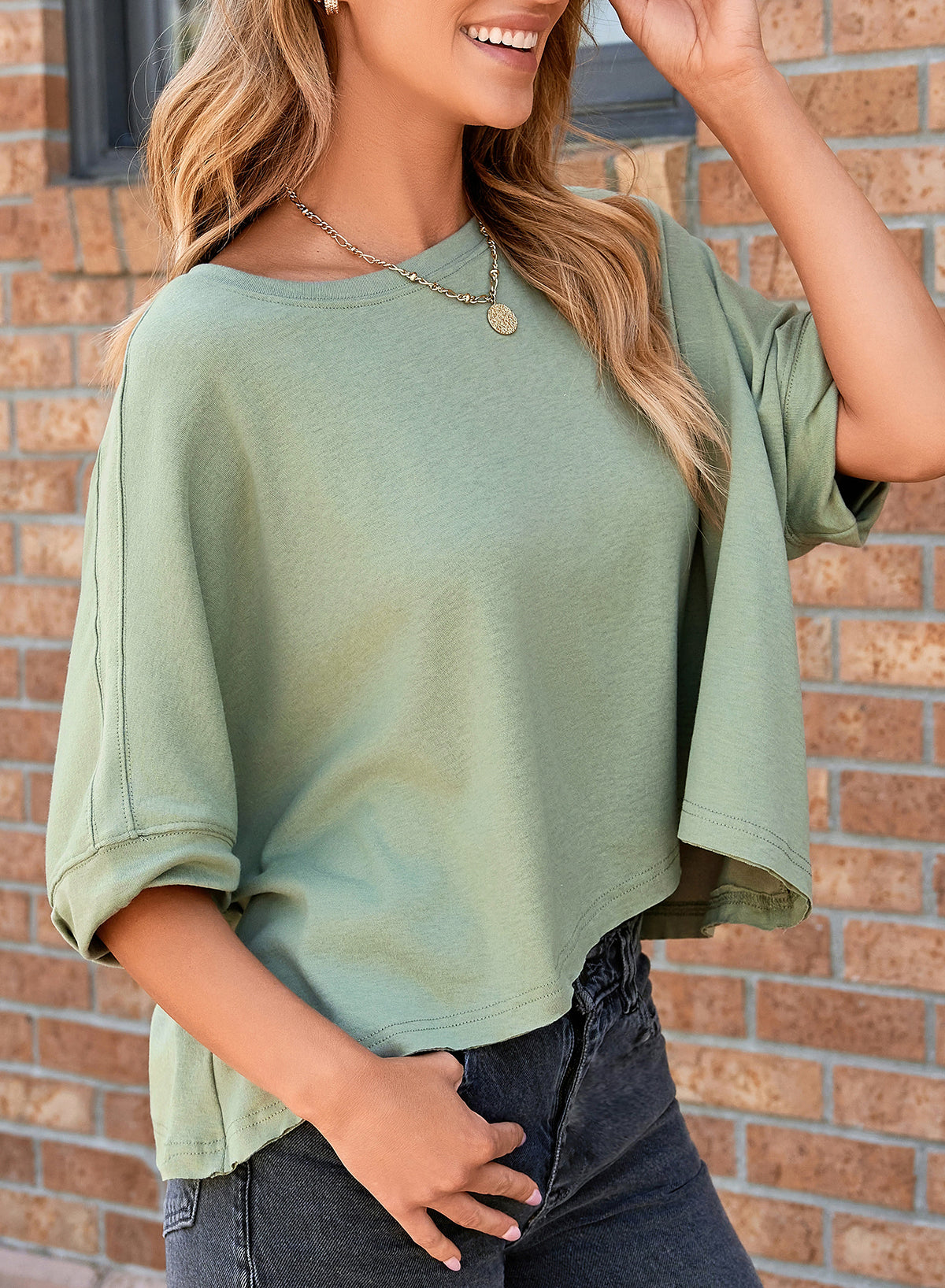 Summer Lightweight Knit Loose High-low Top