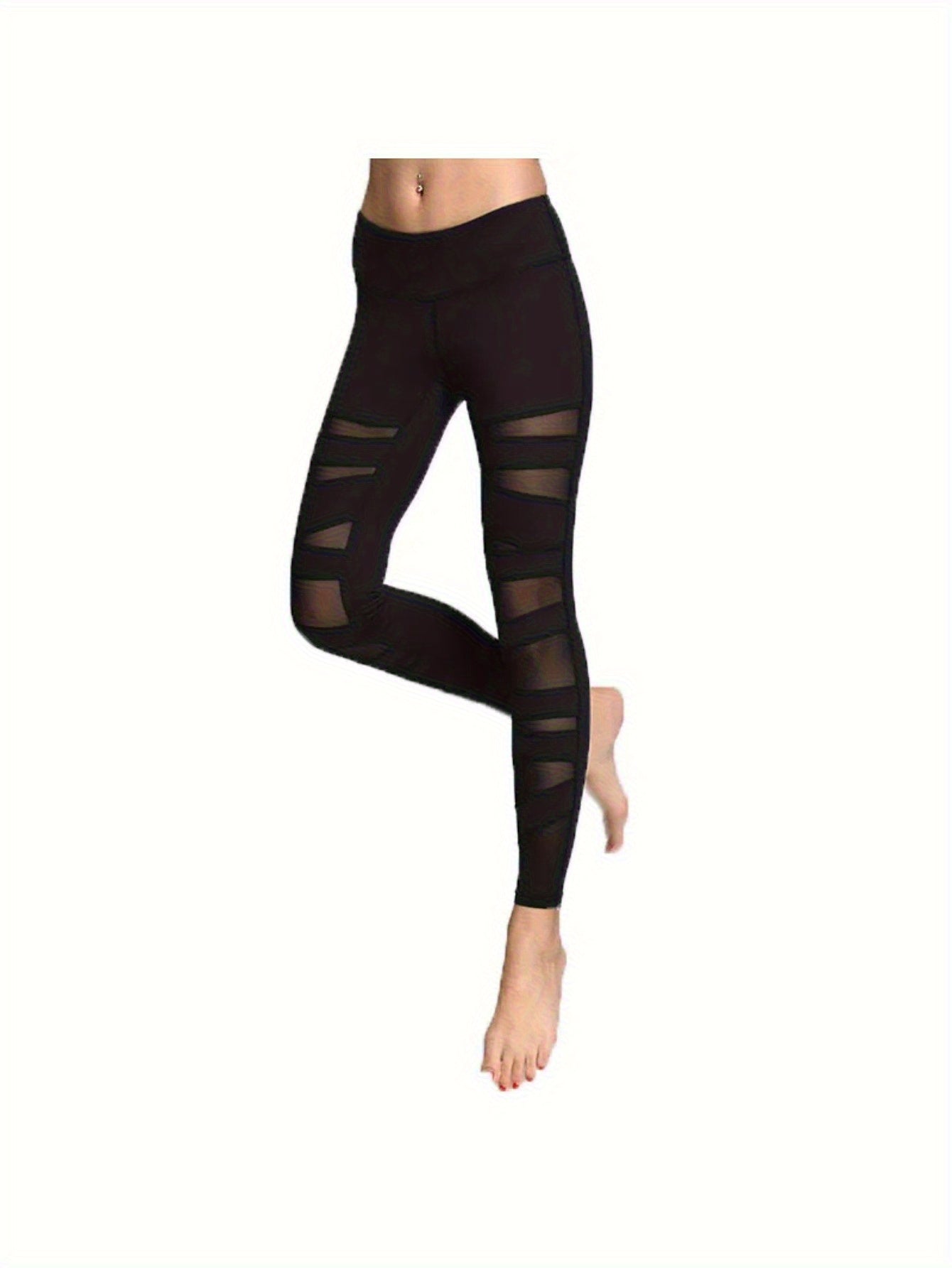 Women's Mesh Yoga Pants Quick-Drying Yoga Leggings