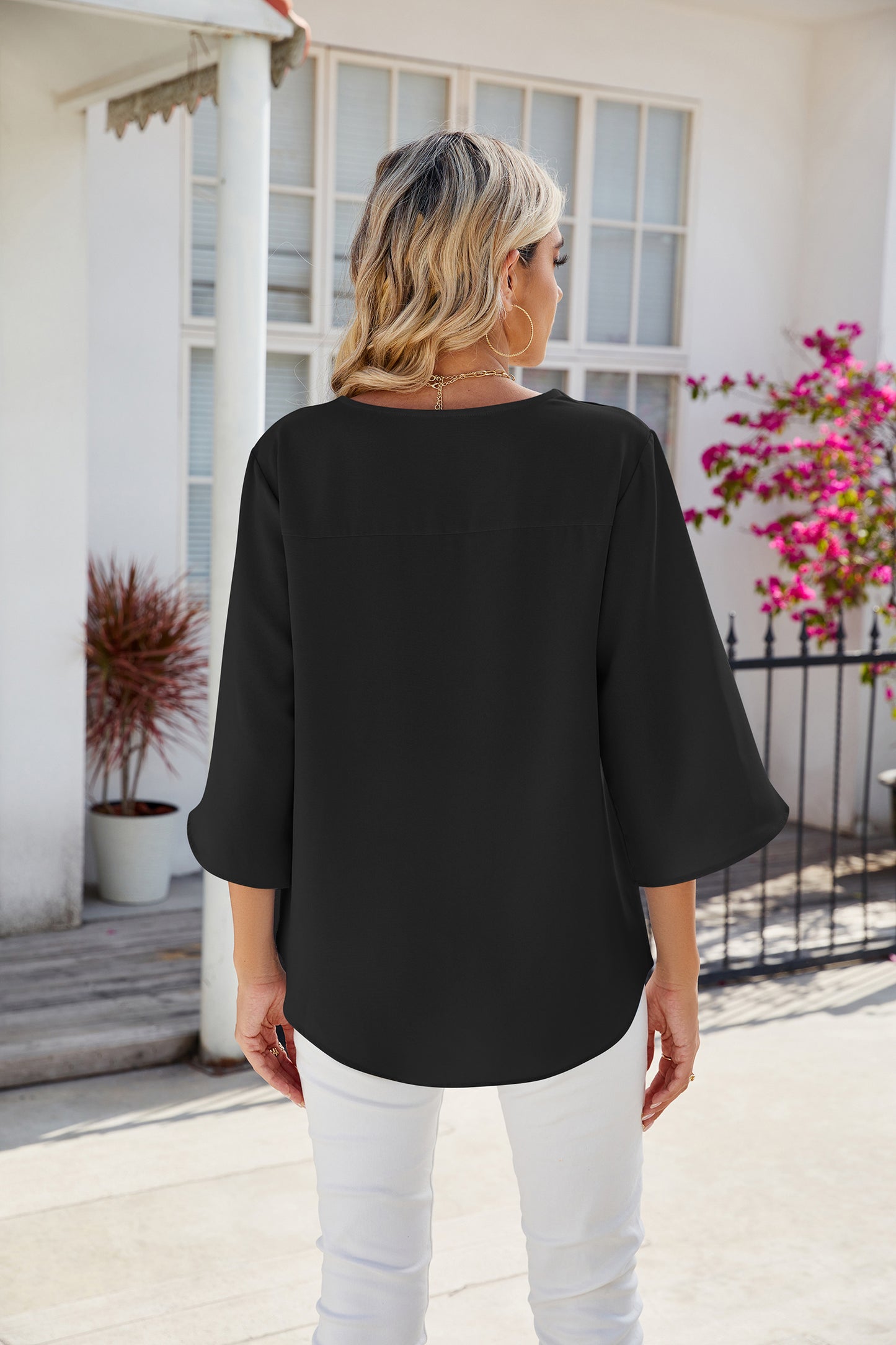 Loose Casual Short Sleeve Chiffon Top T-Shirt Blouse