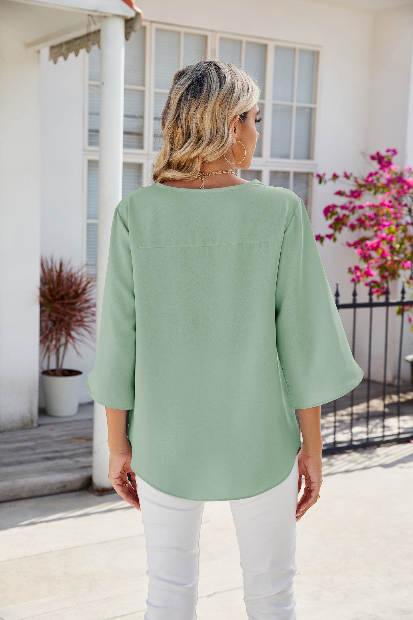 Loose Casual Short Sleeve Chiffon Top T-Shirt Blouse