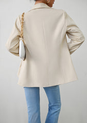 Apricot Fall Casual Blazers Long Sleeve Work Blazer Jackets