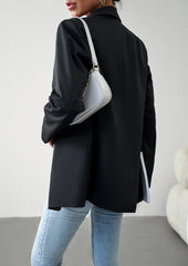 Black Fall Casual Blazers Long Sleeve Work Blazer Jackets
