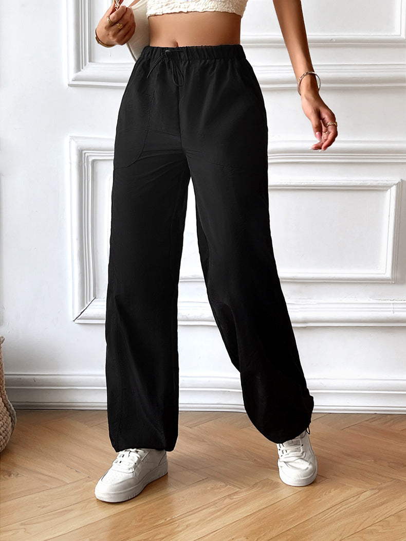 Black Hiking Cargo Joggers Pants Athletic Sweatpants