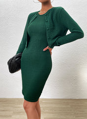 Dark Green Dress Suit Sets 2pc Jacket Dresses