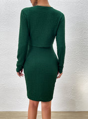 Dark Green Dress Suit Sets 2pc Jacket Dresses