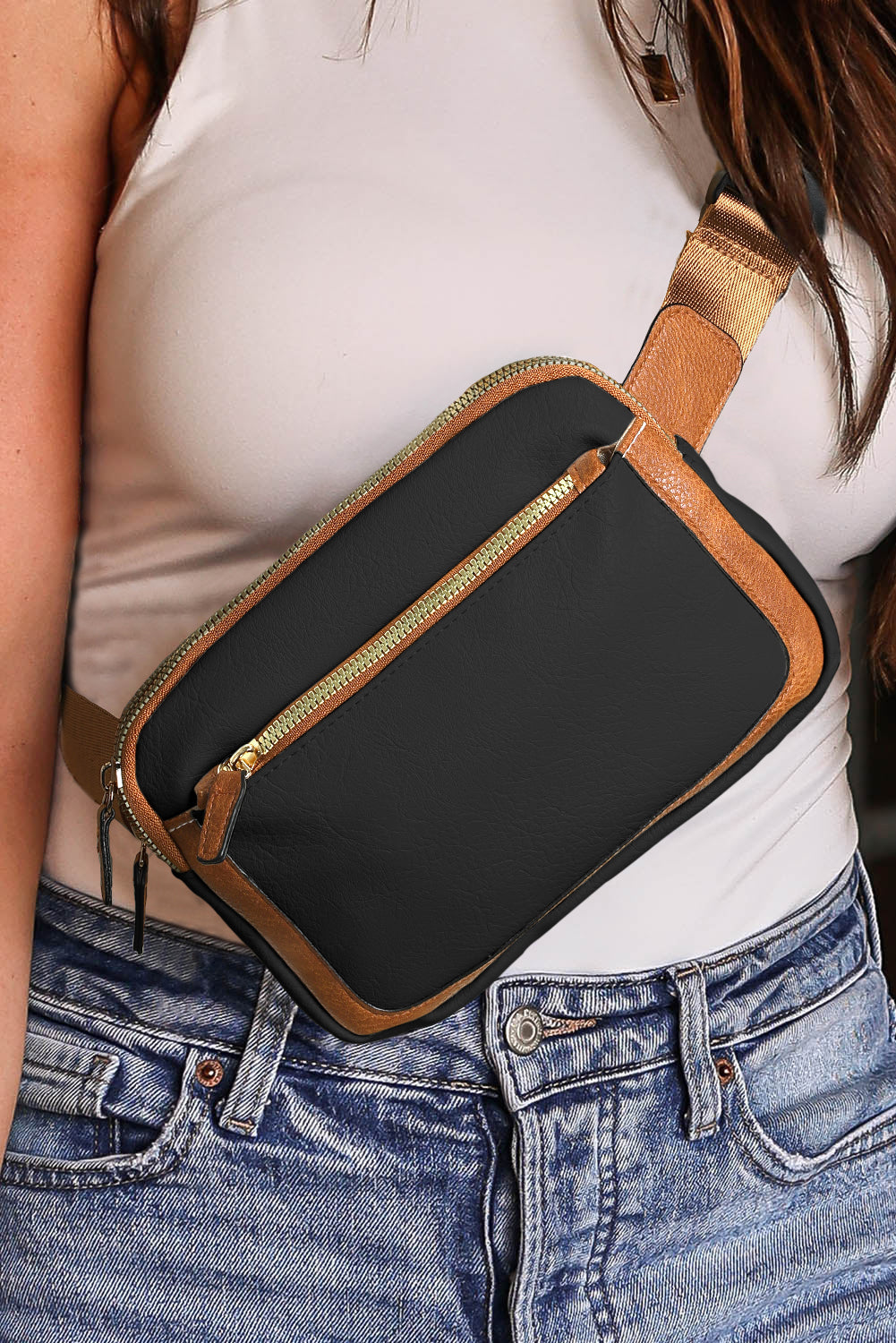 Adjustable Strap Mini PU Leather Crossbody Bag