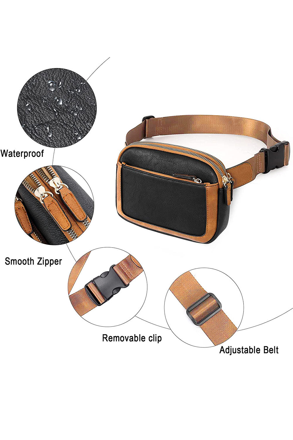 Adjustable Strap Mini PU Leather Crossbody Bag