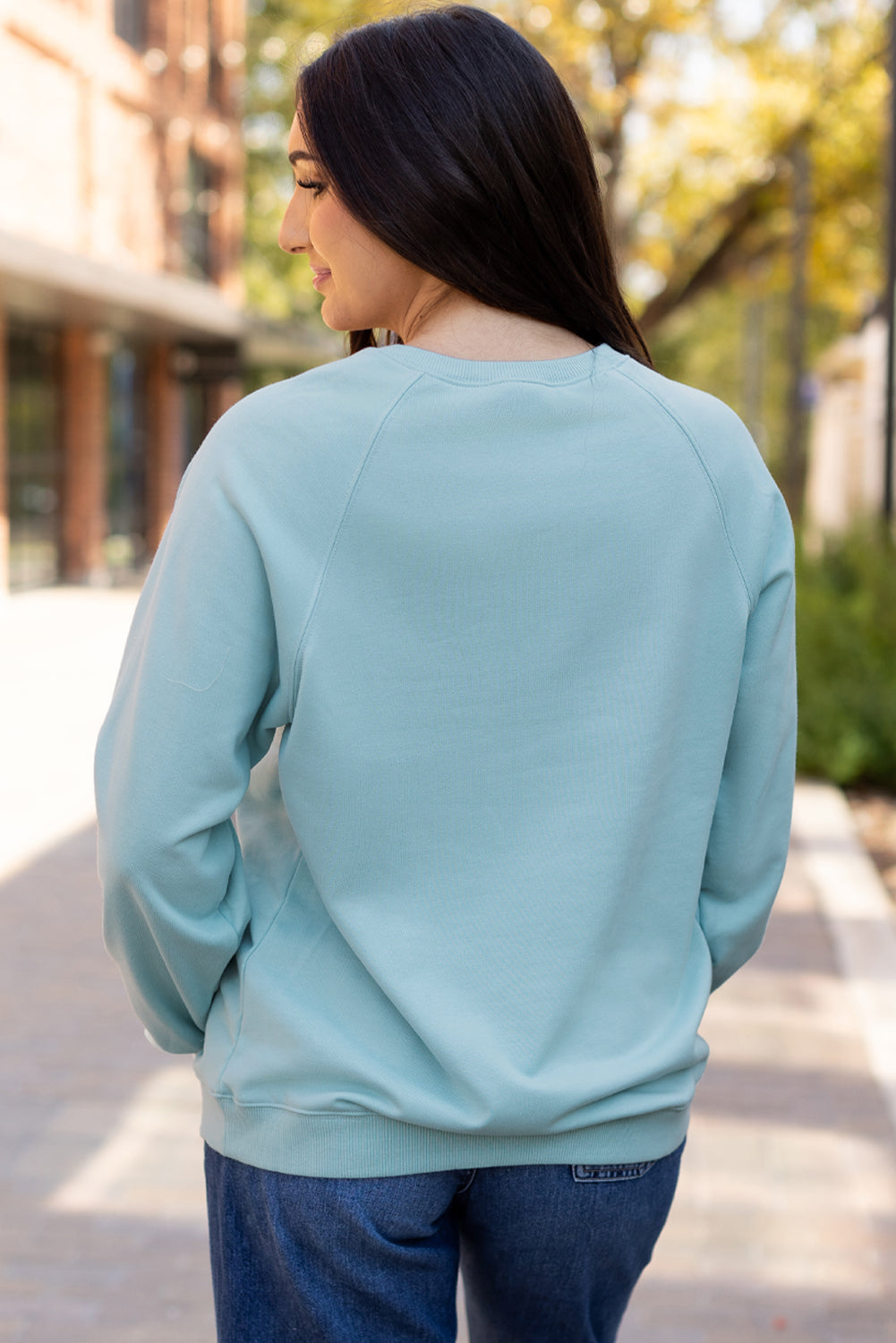 Rainbow Colorblock Striped Pullover Sweatshirt