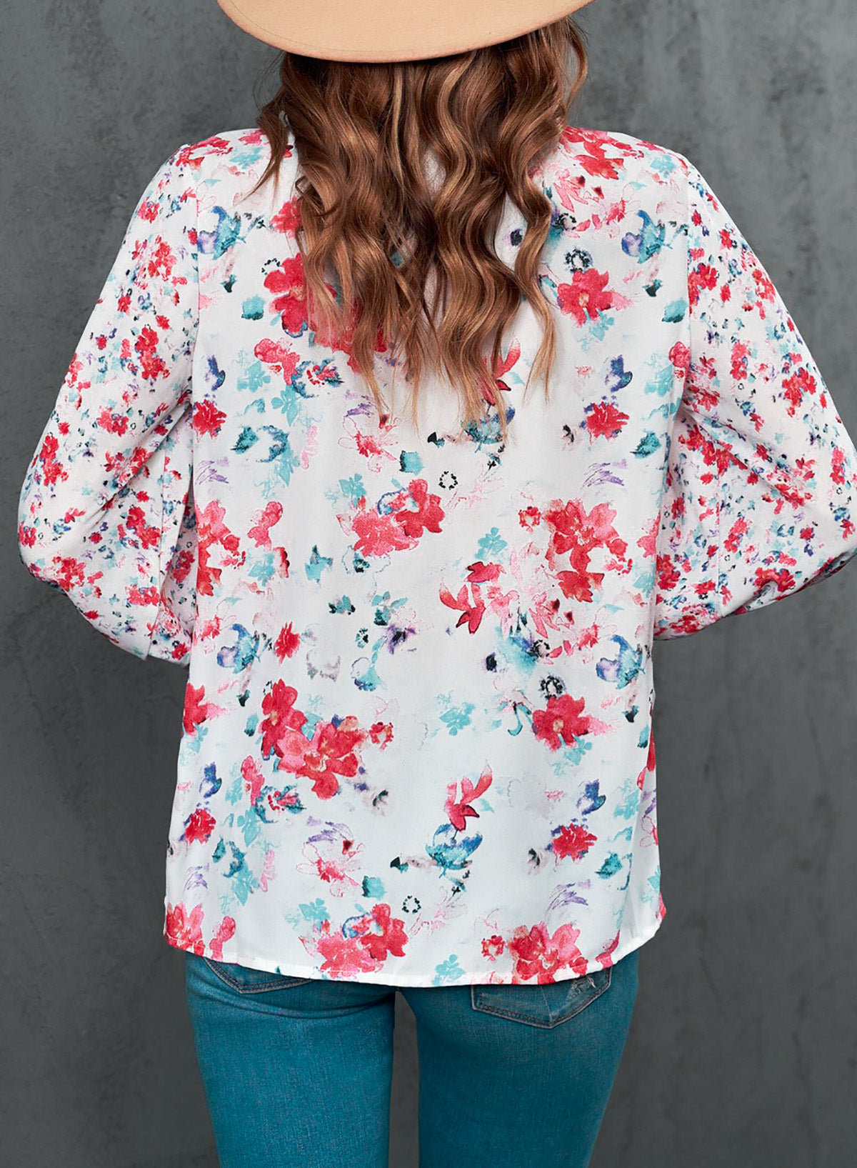 Multicolor Floral Smocked Blouse