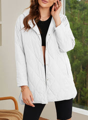 Split Long Sleeve Cotton-padded Jacket Warm Hooded Coat