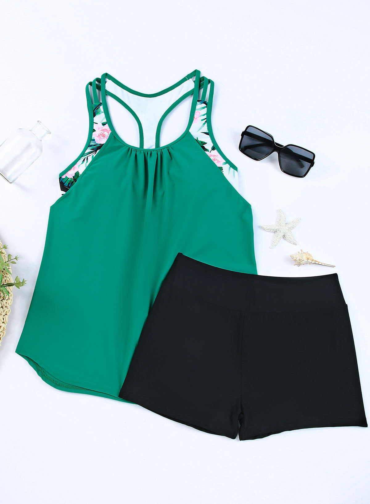 Tankini Two Piece Conservative Beach Swimsuit