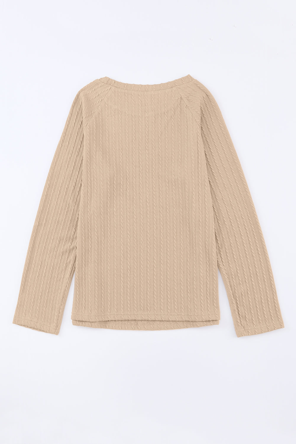 Dusty Pink Textured Knit Long Sleeve Top