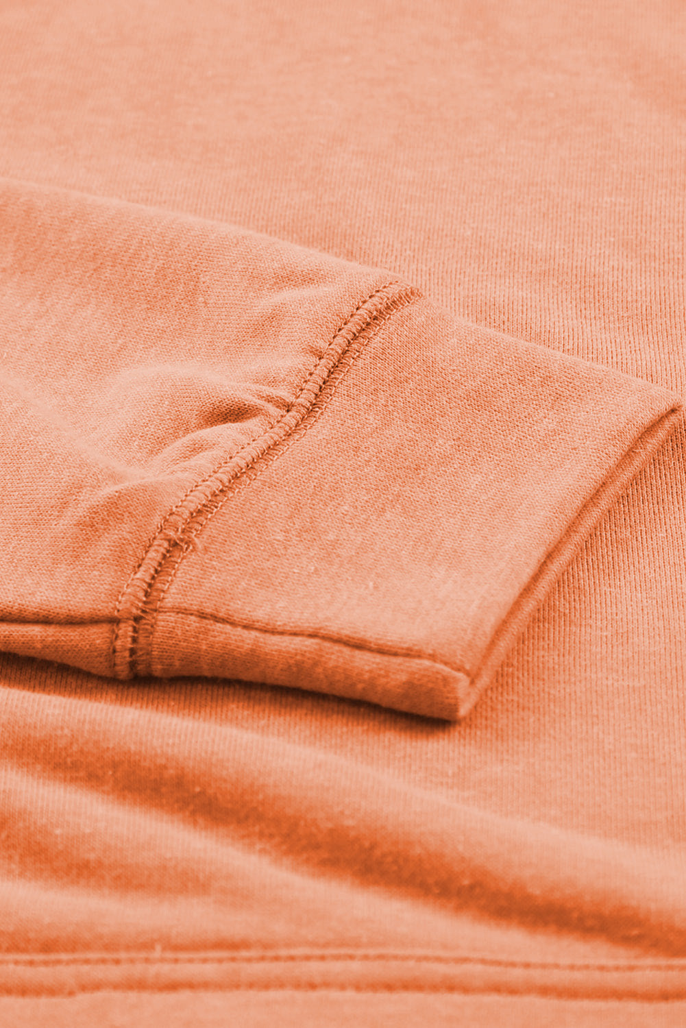 Orange Mineral Wash Kangaroo Pocket Drawstring Pullover Hoodie