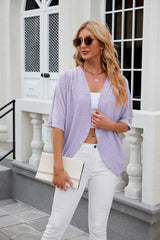 Short Sleeve Cardigan Lightweight Open Front Knit Sweaters