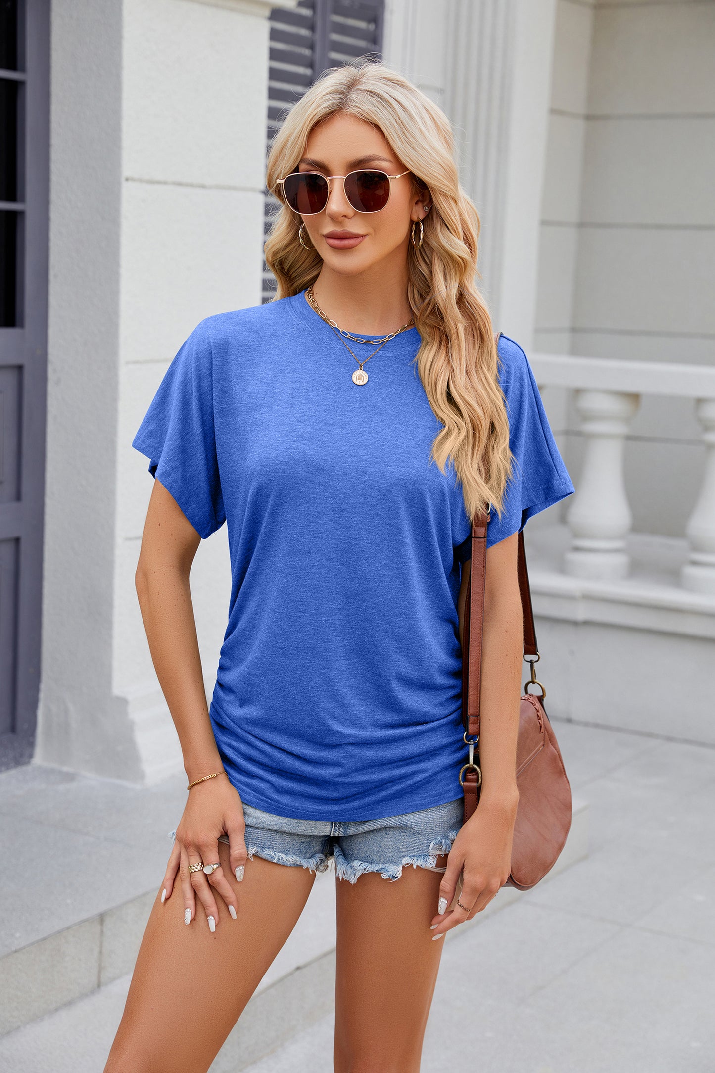 Casual Short-Sleeved  Sports Tunic Top