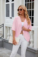 Short Sleeve Cardigan Lightweight Open Front Knit Sweaters