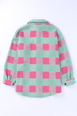 Pink Plaid Pattern?Oversized Shacket