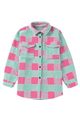 Pink Plaid Pattern?Oversized Shacket