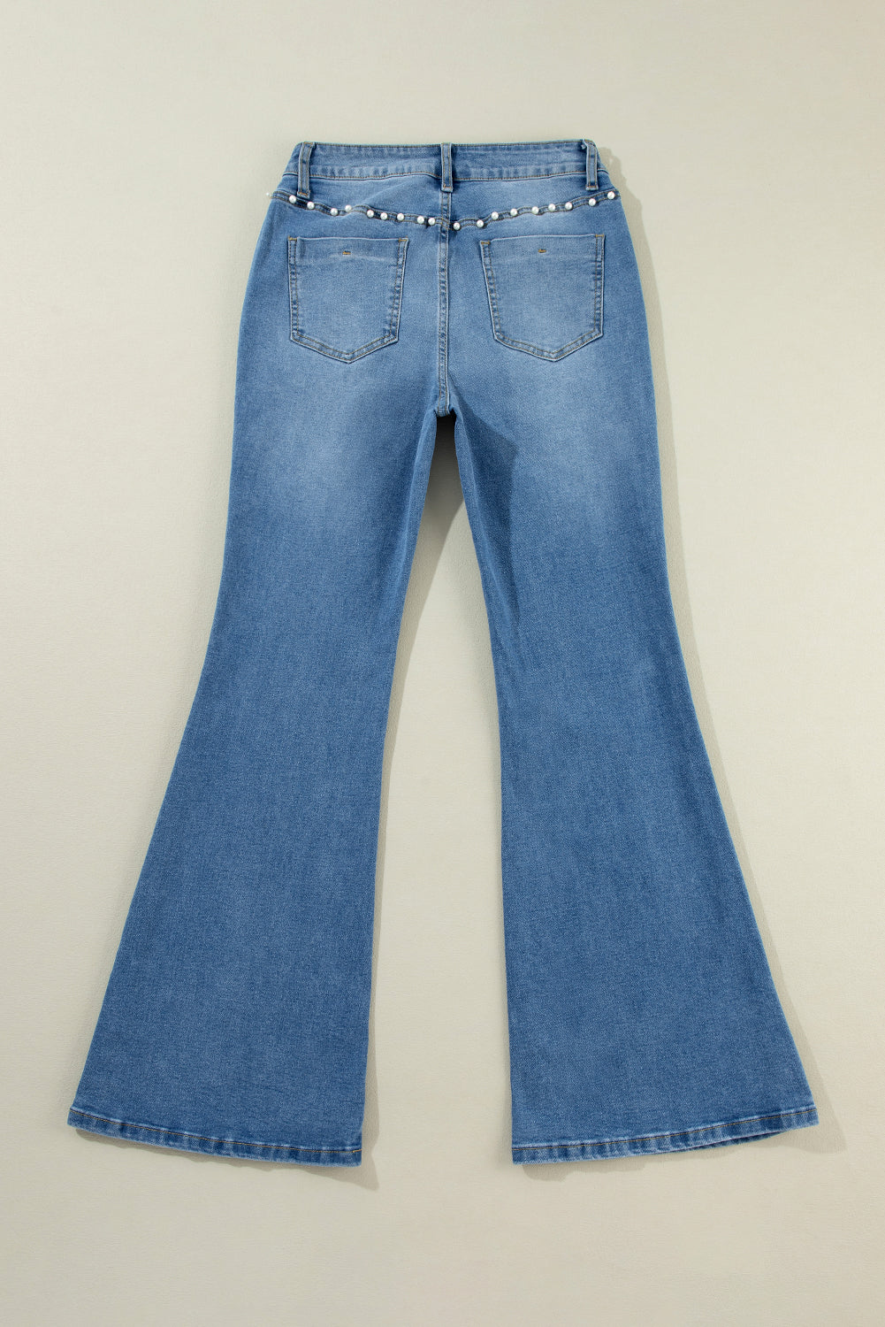 Dusk Blue Pearl Boot Cut Denim Jeans