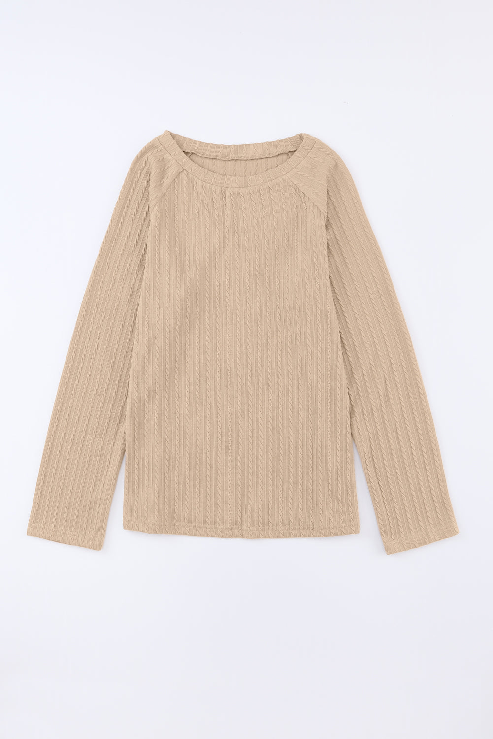 Dusty Pink Textured Knit Long Sleeve Top