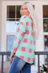 Pink Plaid Pattern?Oversized Shacket