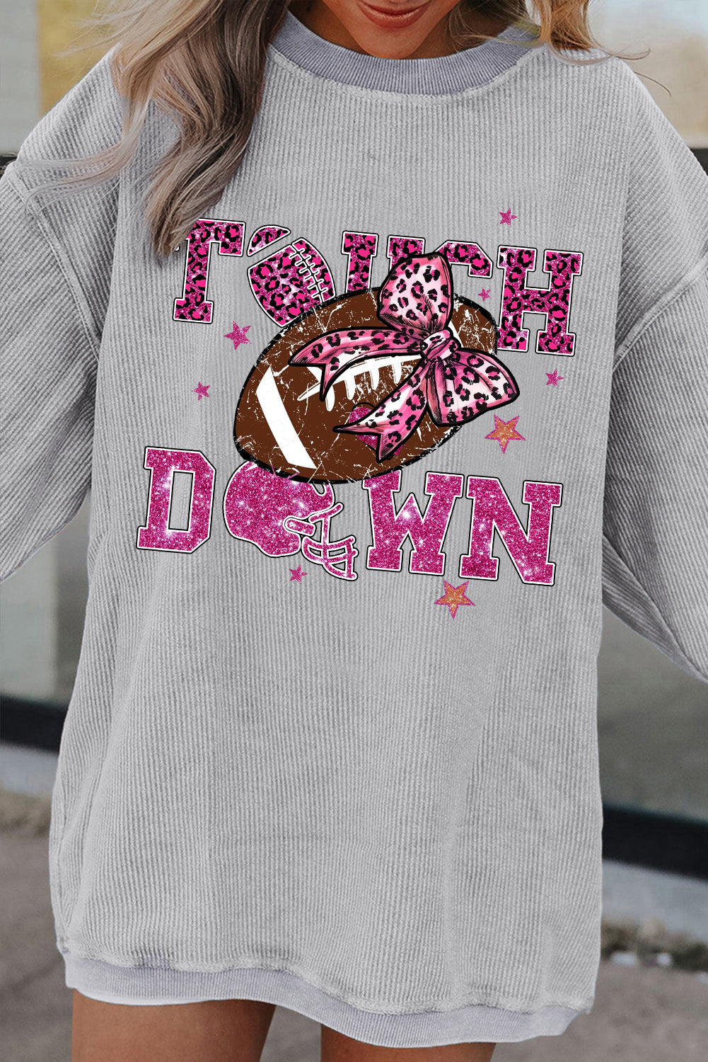 Halloween Bow Rugby Pullover Sweatshirt