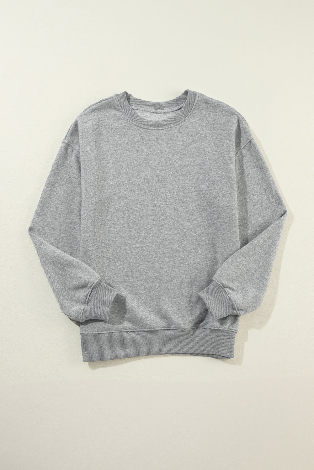 Solid Classic Crewneck Pullover Sweatshirt