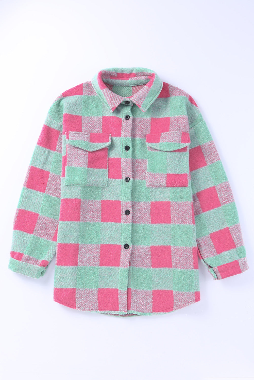 Pink Plaid Pattern?Oversized Shacket