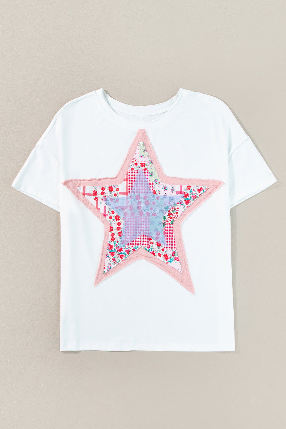 Women's Star Patchwork Loose T-shirt