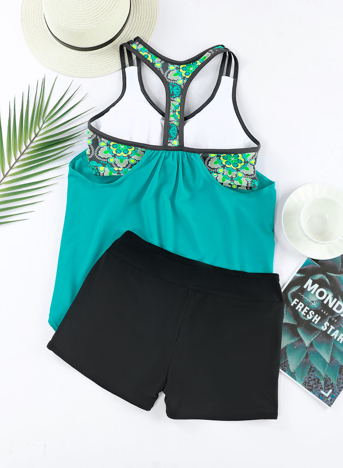 Tankini Two Piece Conservative Beach Swimsuit