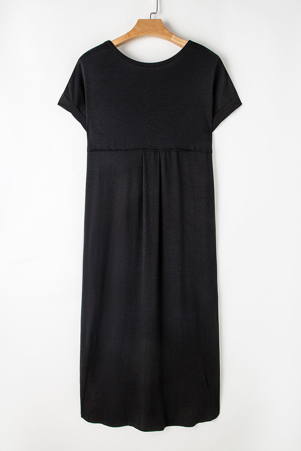 V Neck Hidden Pocket Splits Maxi Dress