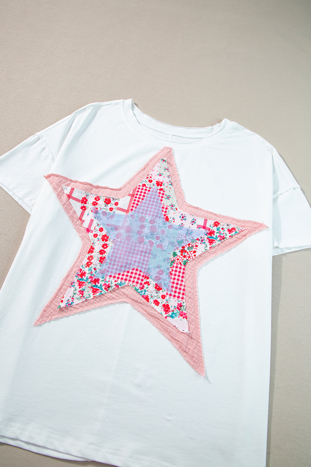 Women's Star Patchwork Loose T-shirt