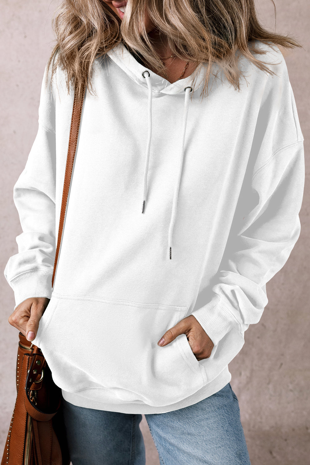 Valerian Fleece Lined Kangaroo Pocket Drawstring Chunky Hoodie