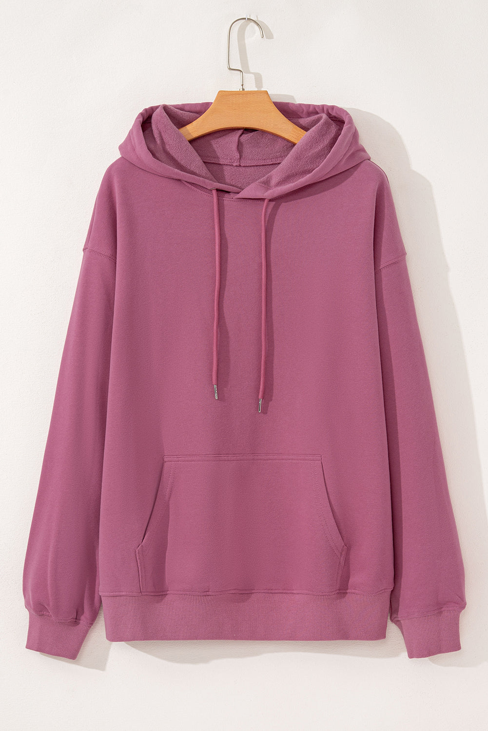 Valerian Fleece Lined Kangaroo Pocket Drawstring Chunky Hoodie