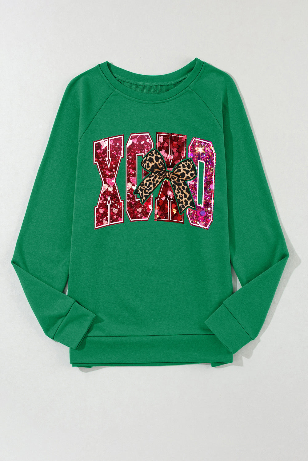 Valentine's Day XOXO Sweetheart Print Crew Neck Pullover