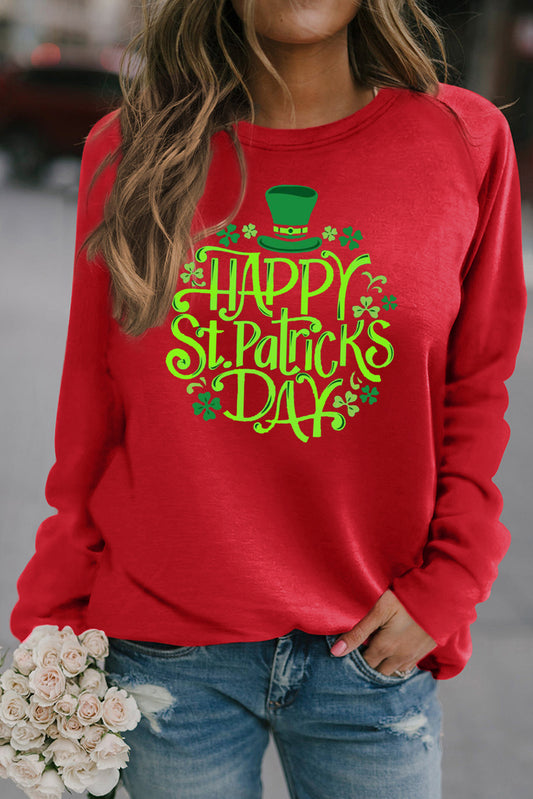 Saint Patrick's Day Graphic Crew Neck Sweatshirt