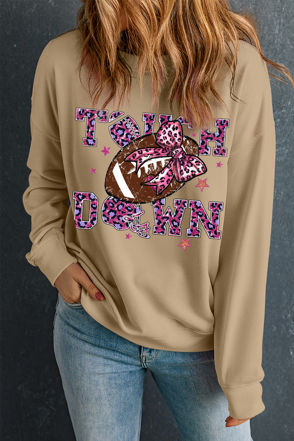 Halloween Plain Crew Neck Bow Rugby Pattern Pullover Sweatshirt Fall/Winter