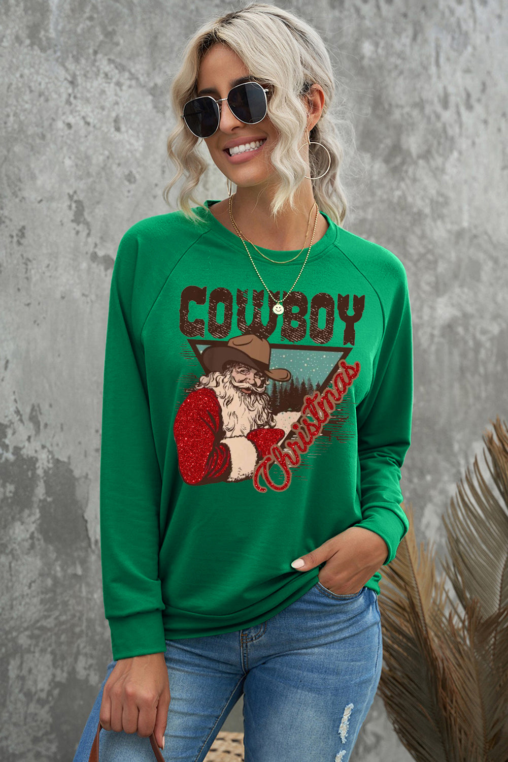 Cowboy Boy Printed Crew Neck Pullover Sweatshirt