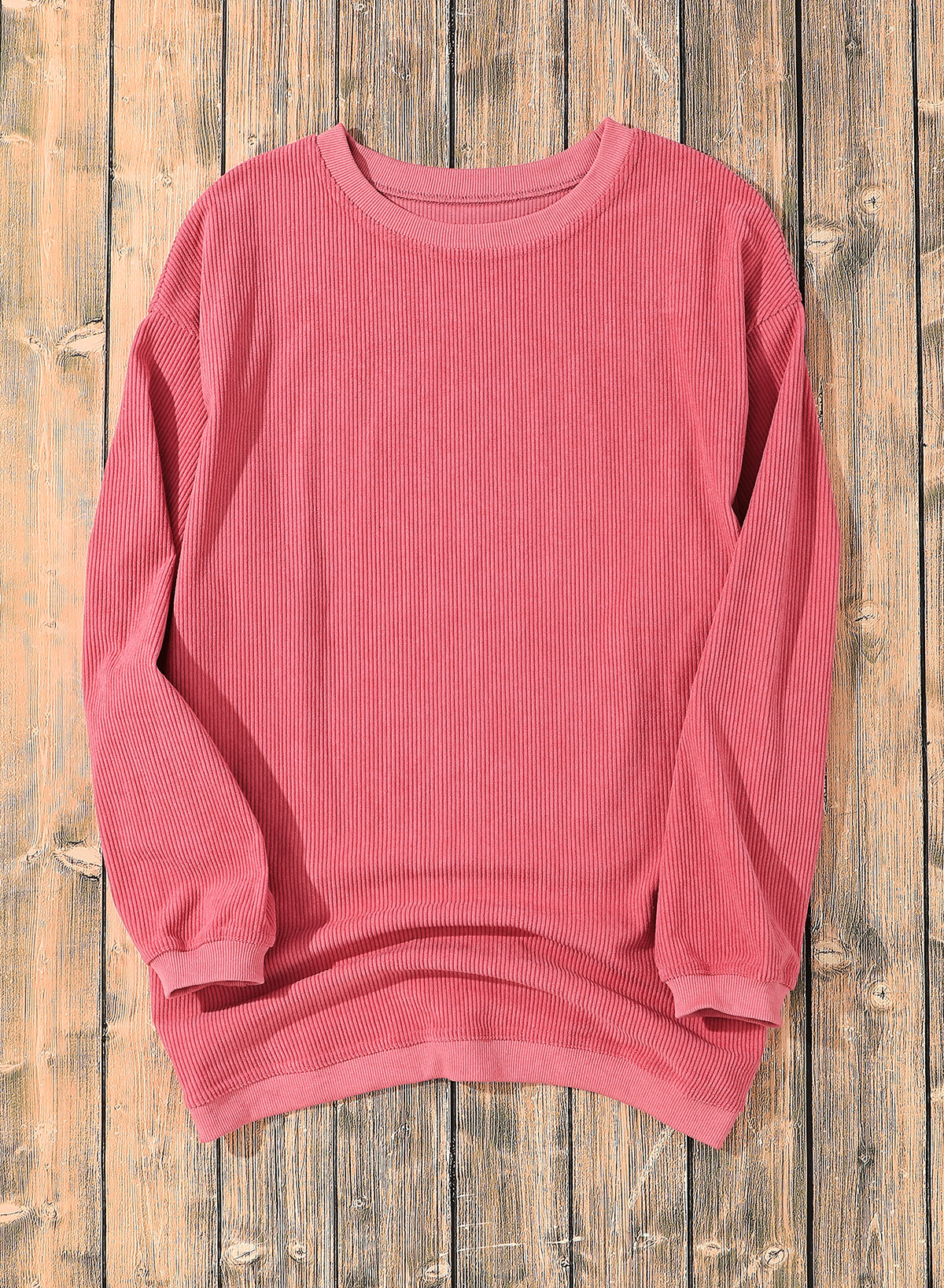 JOLENE Ribbed Corduroy Oversized Sweatshirt