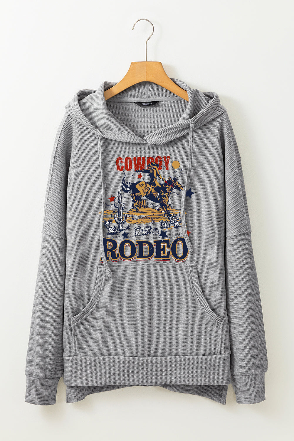 Rodeo Vibes Sweetheart Waffle Knit Fleece Hoodie