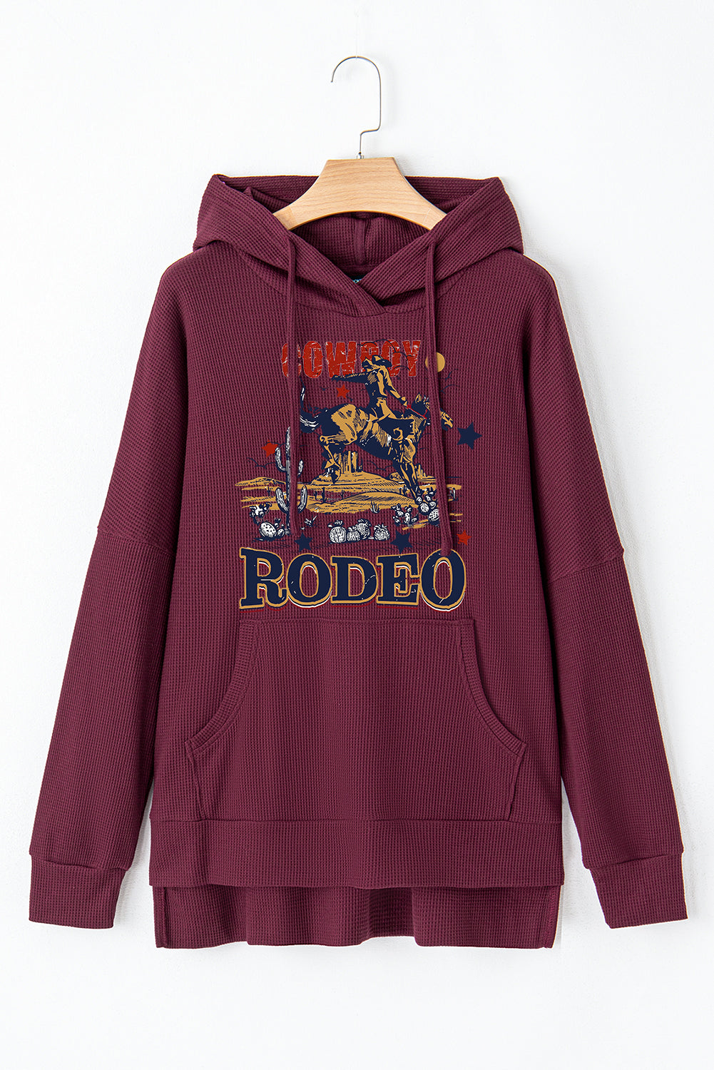 Rodeo Vibes Sweetheart Waffle Knit Fleece Hoodie