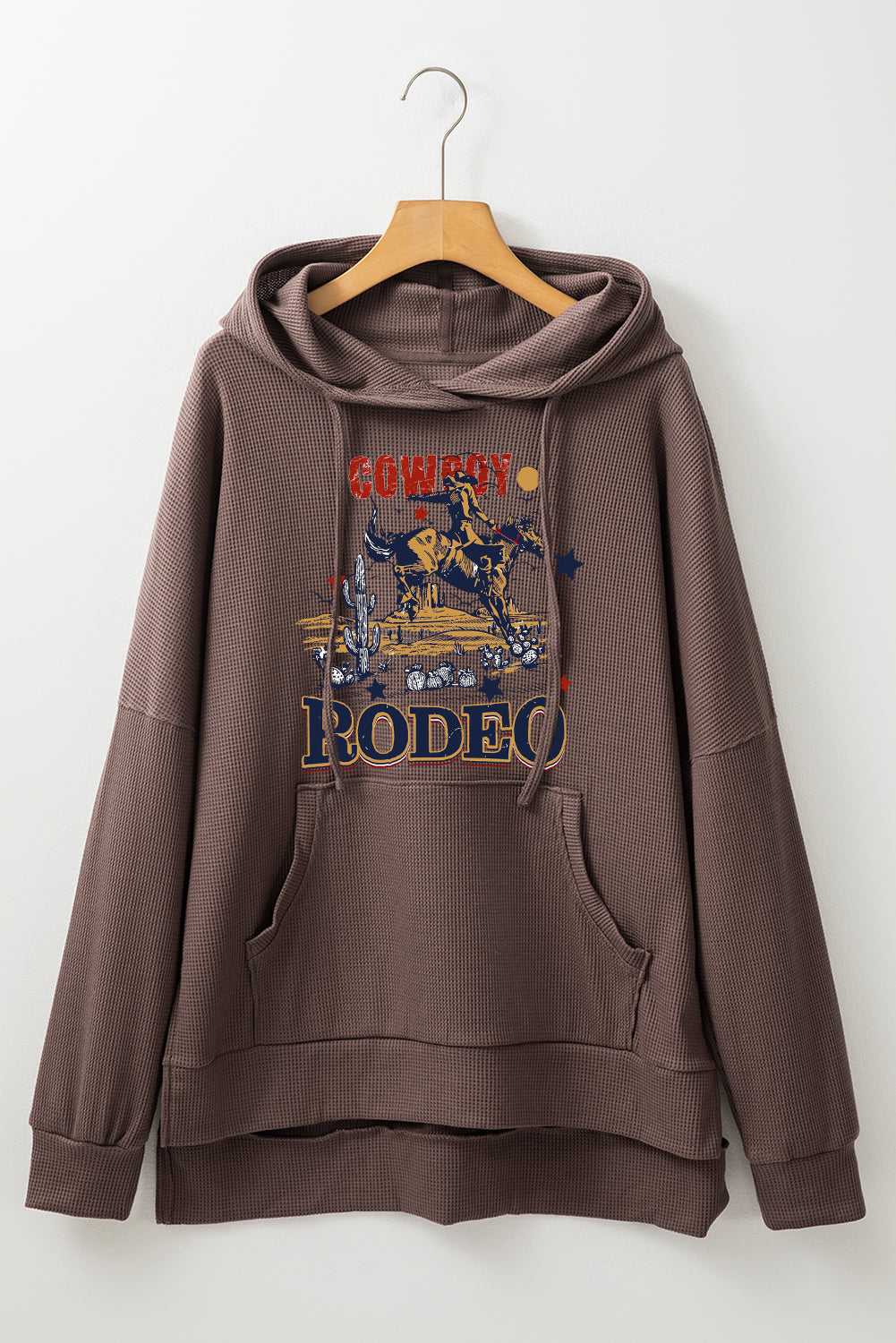 Rodeo Vibes Sweetheart Waffle Knit Fleece Hoodie