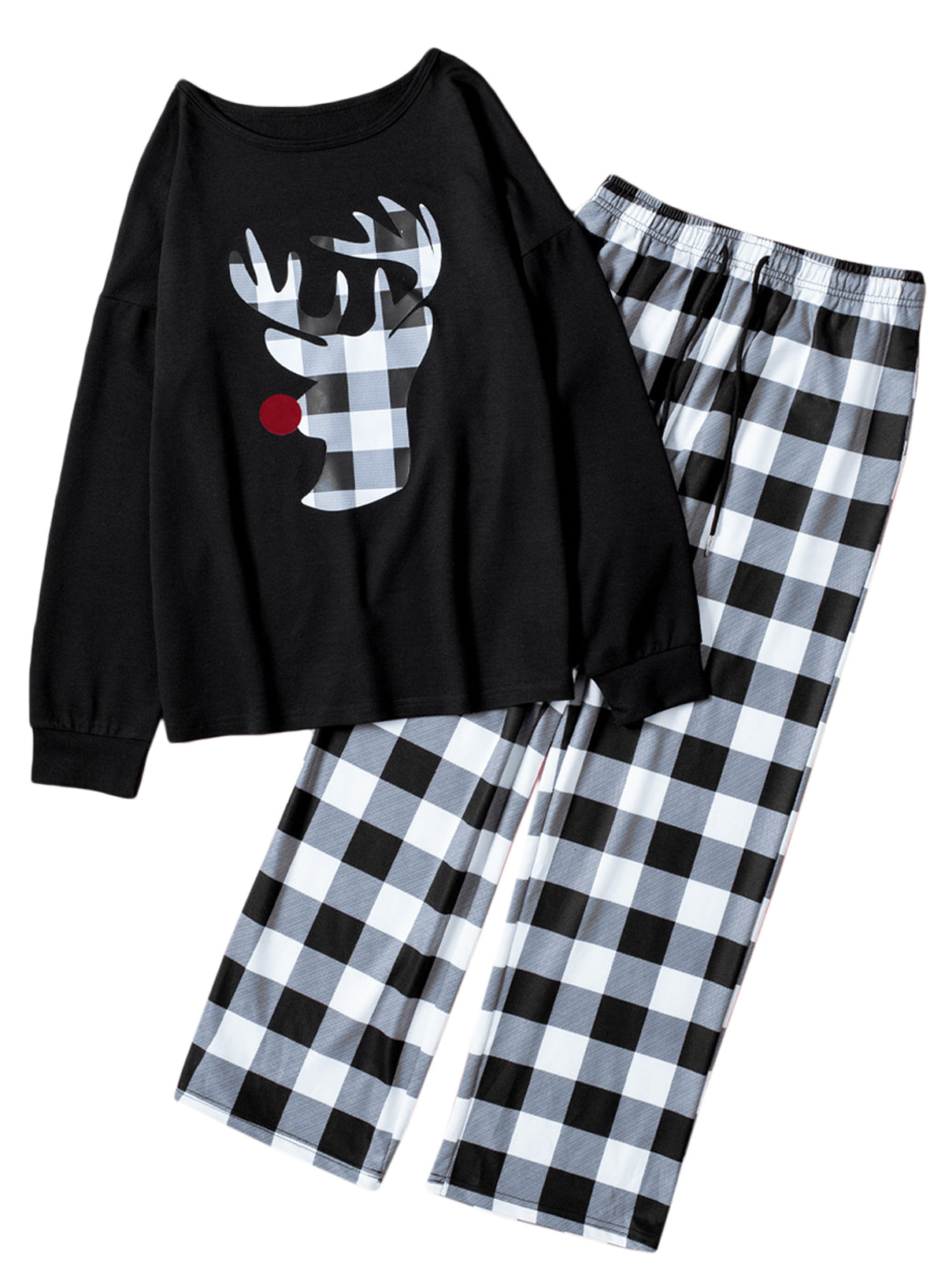 Black Christmas household two-piece outfit