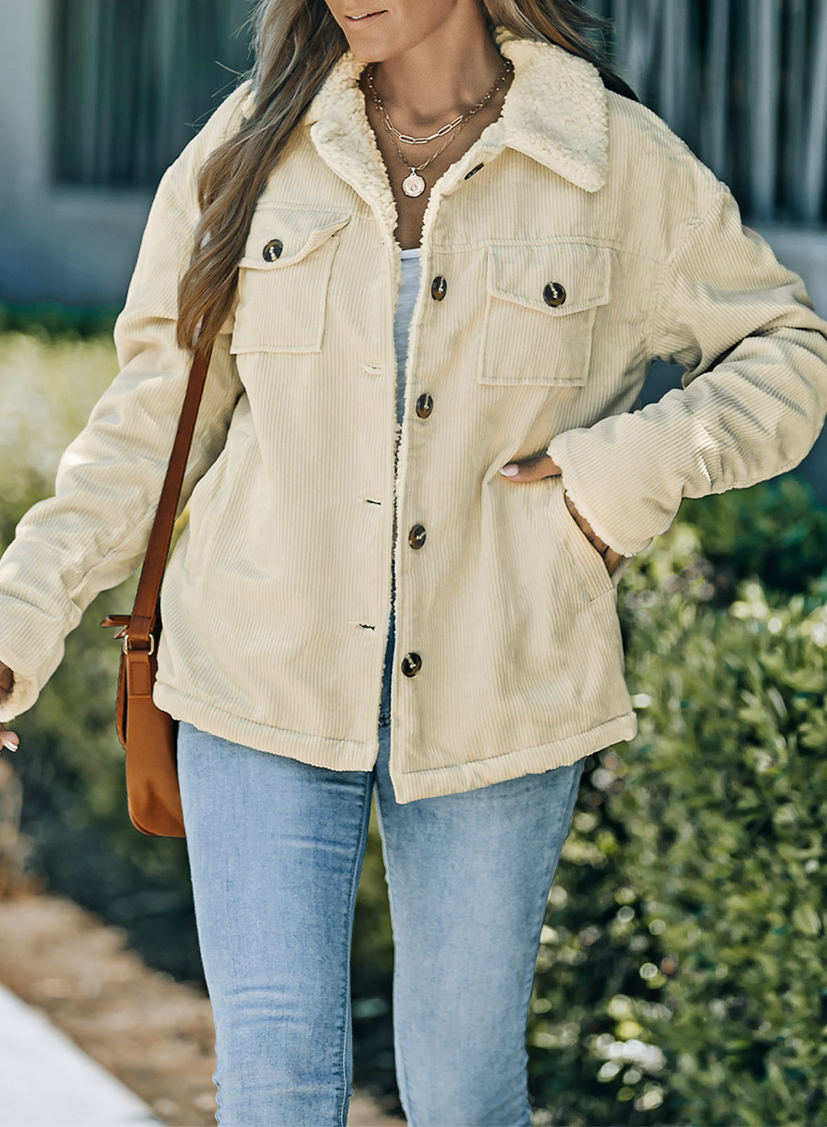 White Solid Color Quilted Zip Up Puffer Jacket