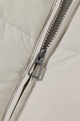 Grey Pocket Zip Up Stand Collar Jacket