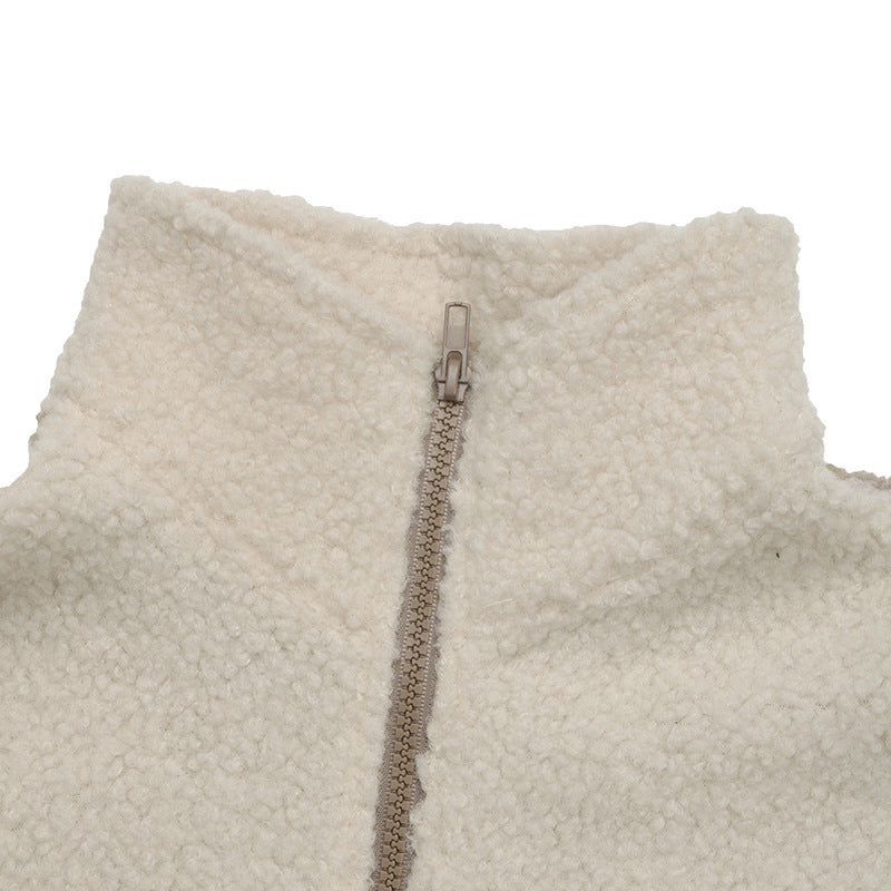 Splicing Fleece Sweater