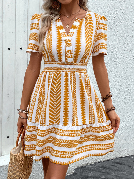 Women's V-neck Bohemian Dress